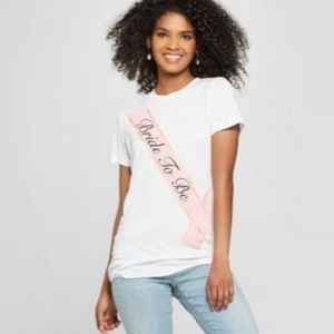 Sz XL MODERNLUX SHORT SLEEVE BRIDE SASH GRAPHIC T-SHIRT